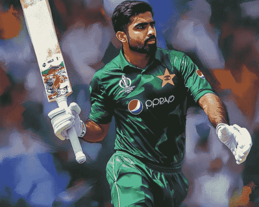 Babar Azam Cricket Star Diamond Painting