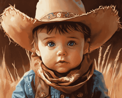 Babies' Western Cowboy Diamond Painting