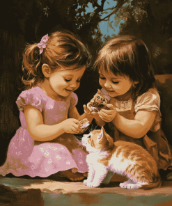 Babies and Kitties Magic Diamond Painting