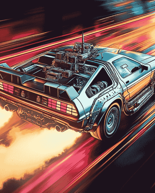 Back to the Future Cars Fantasies Diamond Painting