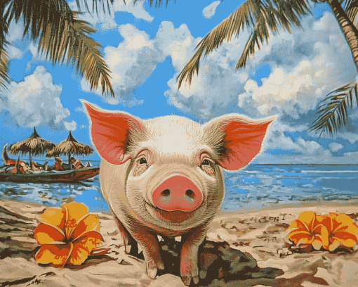 Bahama Pig Diamond Painting