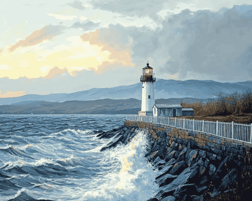 Baily Lighthouse Seascapes Diamond Painting