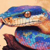 Ball Python Colorful Diamond Painting