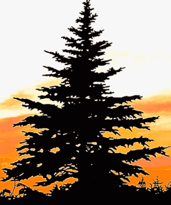 Balsam Fir Tree Art Diamond Painting