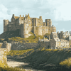 Bamburgh Castle Scene Diamond Painting