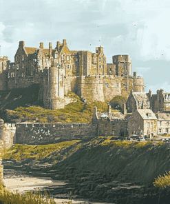 Bamburgh Castle Scene Diamond Painting