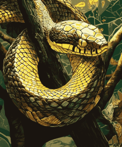 Banded Krait Snake Diamond Painting