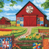 Barn Quilts on the Farm Diamond Painting