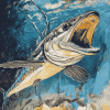 Barracuda Ocean Fish Diamond Painting