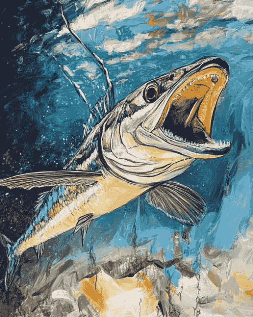 Barracuda Ocean Fish Diamond Painting