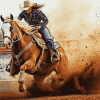 Barrel Racing Rodeo Sports Diamond Painting