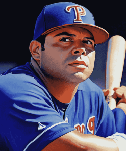 Baseball Star Pudge Rodriguez Diamond Painting