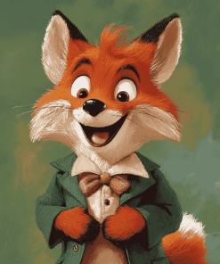 Basil Brush Cartoon Fox Diamond Painting