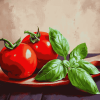 Basil and Tomato Harmony Diamond Painting