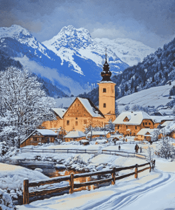 Bavarian Winter Landscapes Diamond Painting