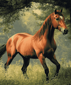 Bay Horse Elegance Diamond Painting