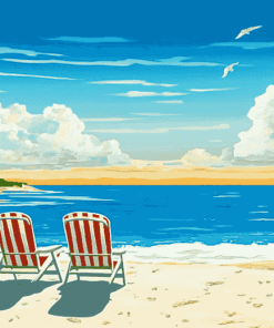 Beach Chairs Seaside Diamond Painting