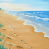 Beach Footprints Diamond Painting