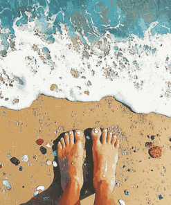 Beach Seascape Feet Diamond Painting