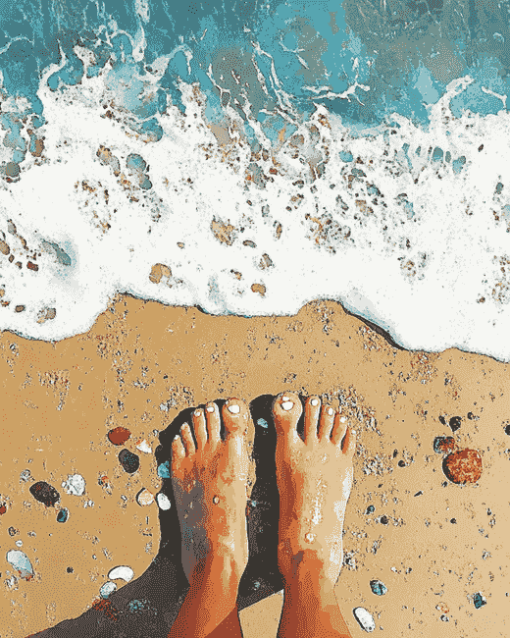 Beach Seascape Feet Diamond Painting