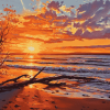 Beach Sunset Seascape Diamond Painting