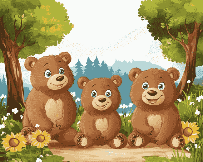 Completed Bear Animation painting