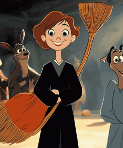 Bedknobs and Broomstick Characters Diamond Painting