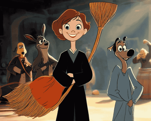 Bedknobs and Broomstick Characters Diamond Painting