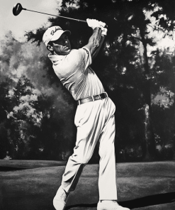 Ben Hogan Monochrome Golf Legend Diamond Painting