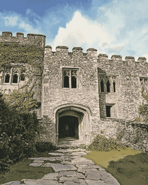 Berry Pomeroy Castle Tour Diamond Painting