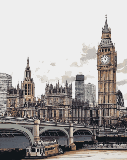 Big Ben London Skyline Diamond Painting