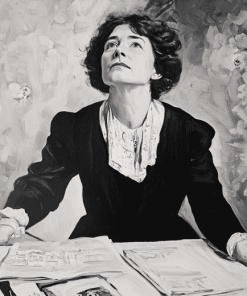 Black And White Emmeline Pankhurst Diamond Painting