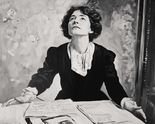 Black And White Emmeline Pankhurst Diamond Painting