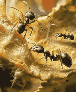 Black Ant Circle Diamond Painting