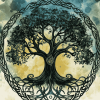 Black Celtic Tree Diamond Painting