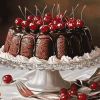 Black Cherry Dessert Diamond Painting