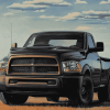 Black Dodge Pickup Diamond Painting