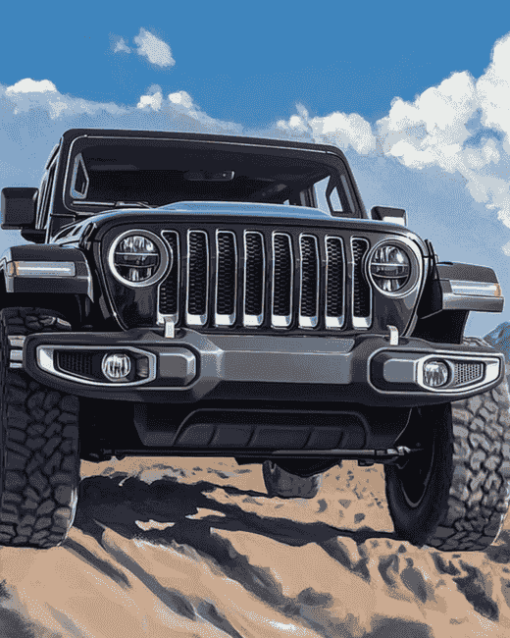 Black Jeep Offroad Diamond Painting