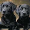 Black Labrador Puppy Diamond Painting