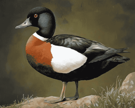 Black Paradise Shelduck Art Diamond Painting