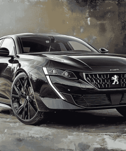 Black Peugeot Engines Diamond Painting