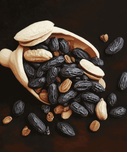 Black Tonka Beans Food Diamond Painting