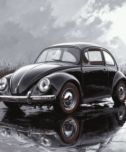 Black Vw Fastback Car Diamond Painting