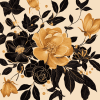 Black and Gold Floral Diamond Painting