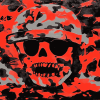 Black and Red Camo Masterpiece Diamond Painting