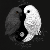 Black and White Birds Yin Yang Diamond Painting