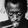 Black and White Miles Davis Diamond Painting