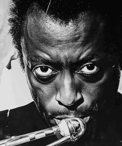 Black and White Miles Davis Diamond Painting