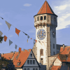 Blaser Tower Ravensburg Landmark Diamond Painting