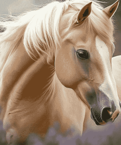 Blonde Pony Draft Horse Diamond Painting